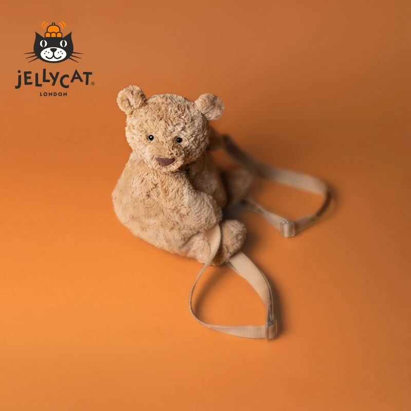 英国Jellycat巴塞罗熊背包毛绒玩具小熊斜挎包玩偶礼物公仔包包