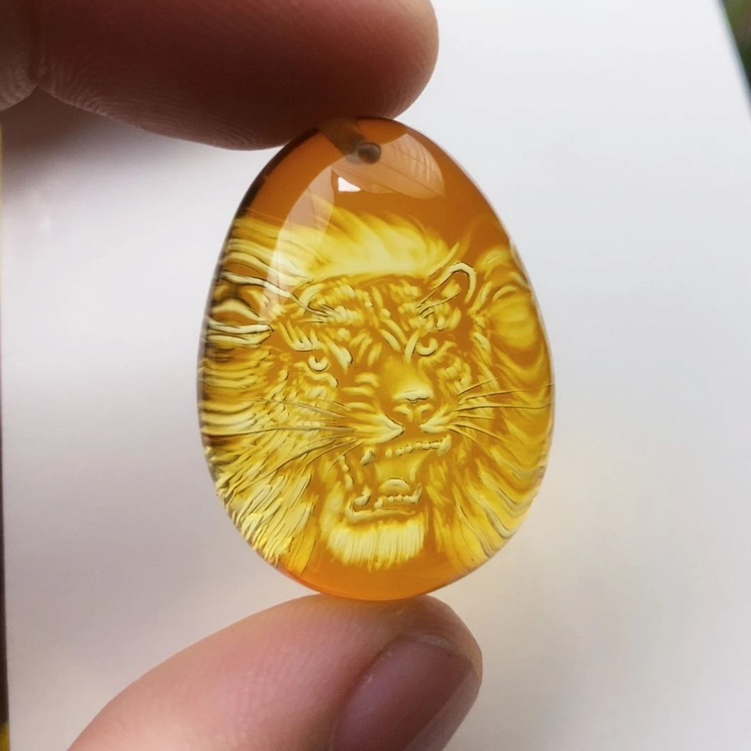 【闪购商品】未镶嵌颈饰琥珀琥珀雕刻件