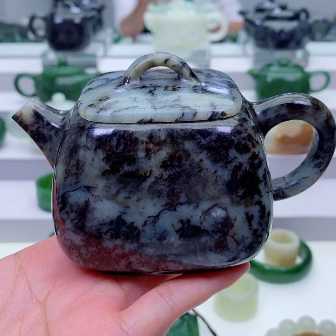 未镶嵌和田玉摆件茶壶