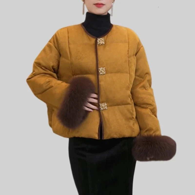 【现货】【国风雅韵】璀璨夺目钻饰点缀国风精致外套女