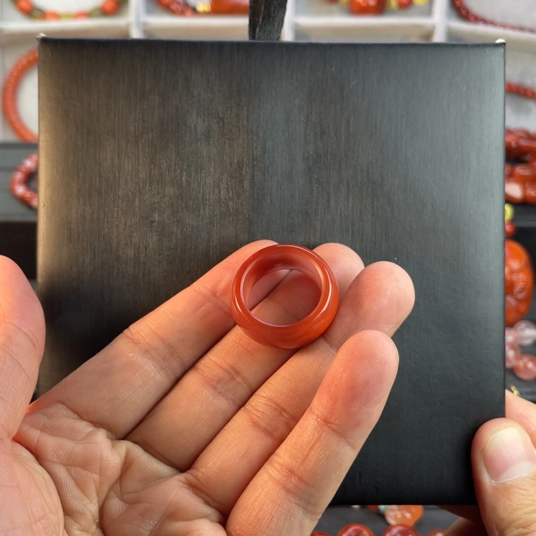 南红玛瑙未镶嵌珠宝奇石戒圈指环