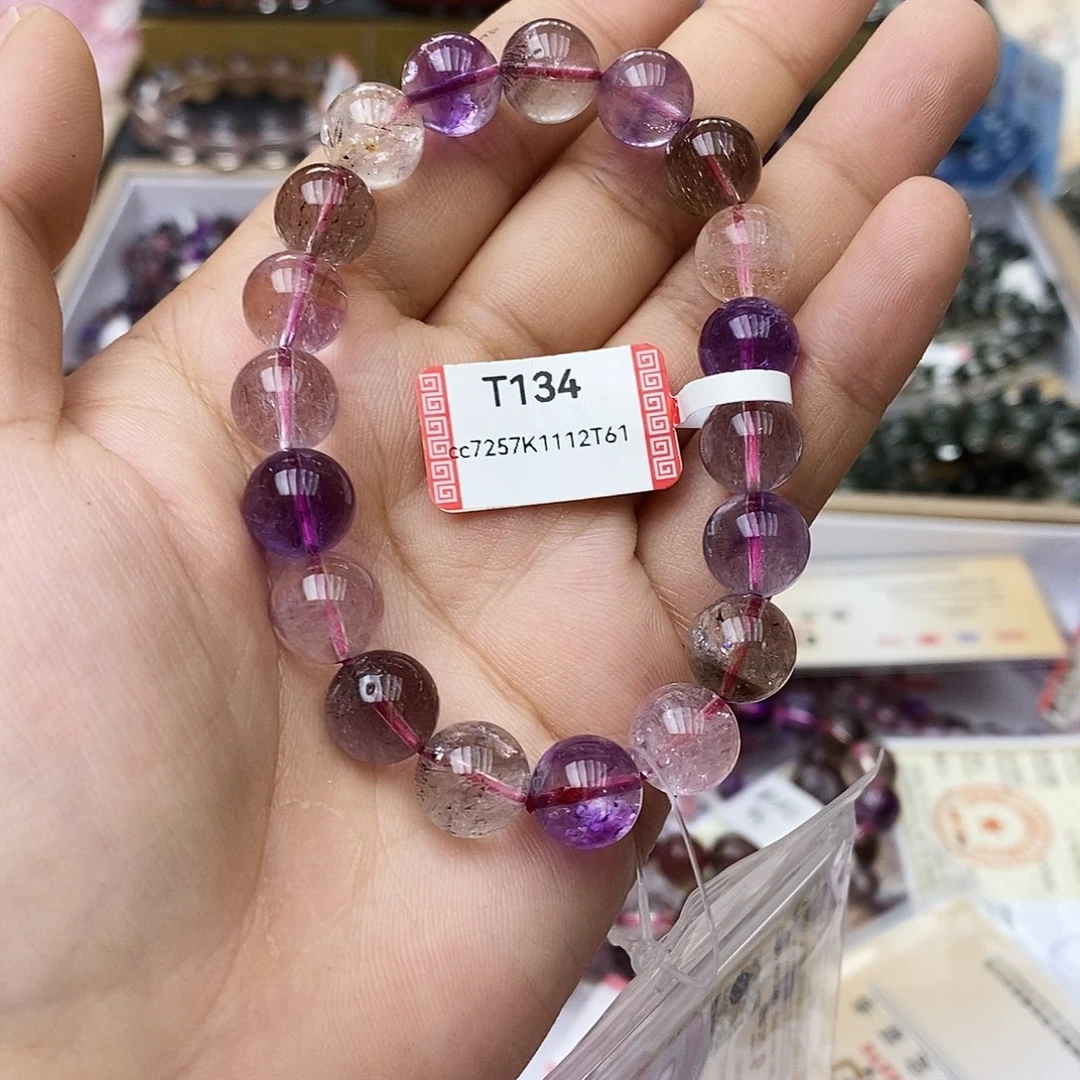 未镶嵌手链水晶T134超七10mm
