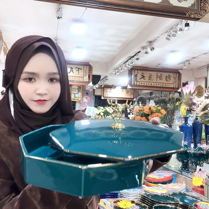 陶瓷工艺干果盘大号