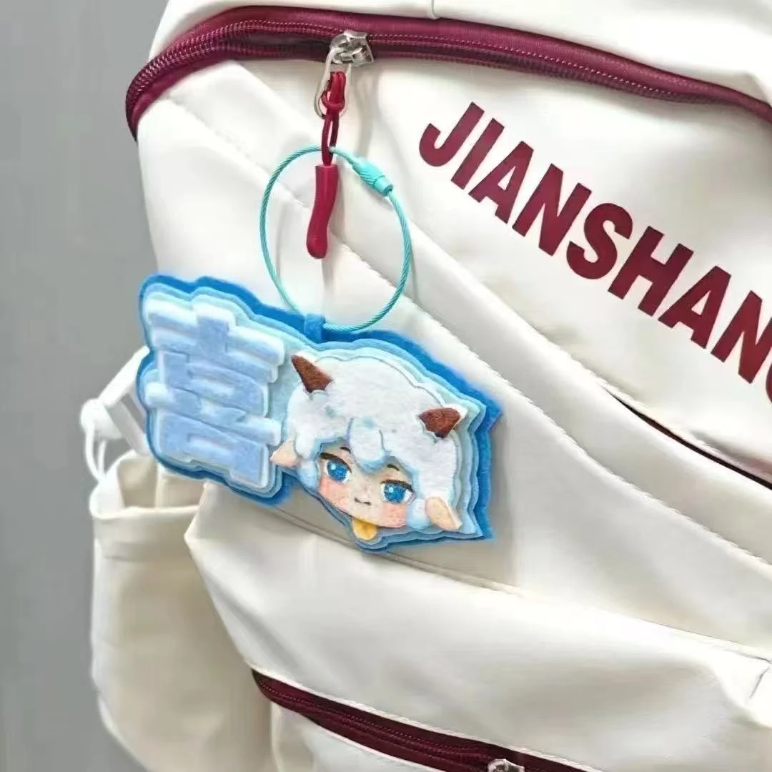 新款喜羊羊与灰太狼可爱高颜值个性不织布挂件包包钥匙扣挂饰收藏