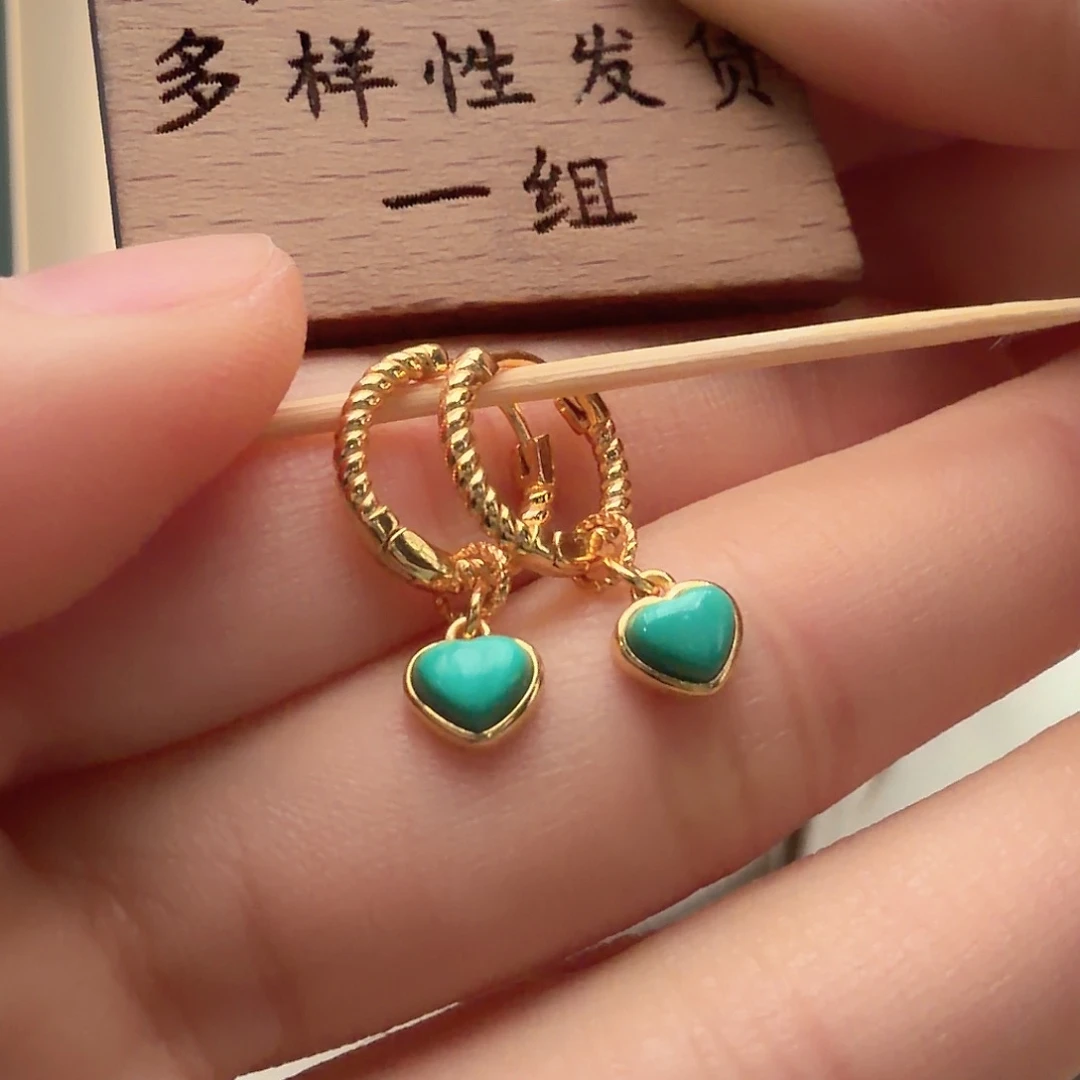 绿松石银S925镶嵌颈饰