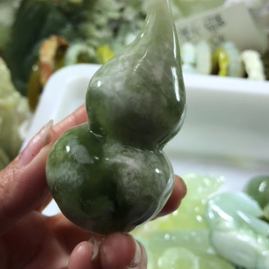 岫玉未镶嵌小手把手把