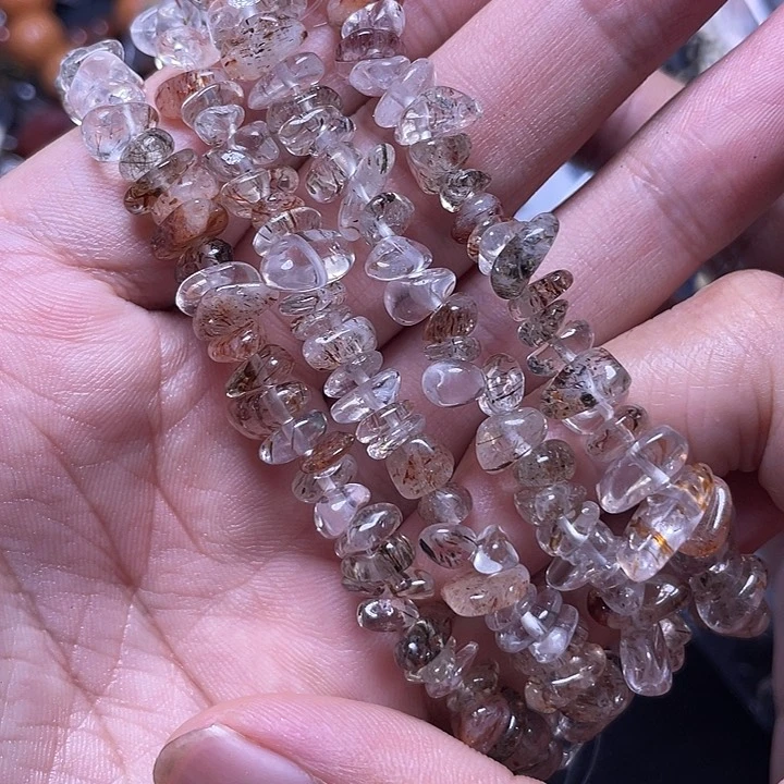 玛瑙/玉髓未镶嵌珠宝半成品黑金超七