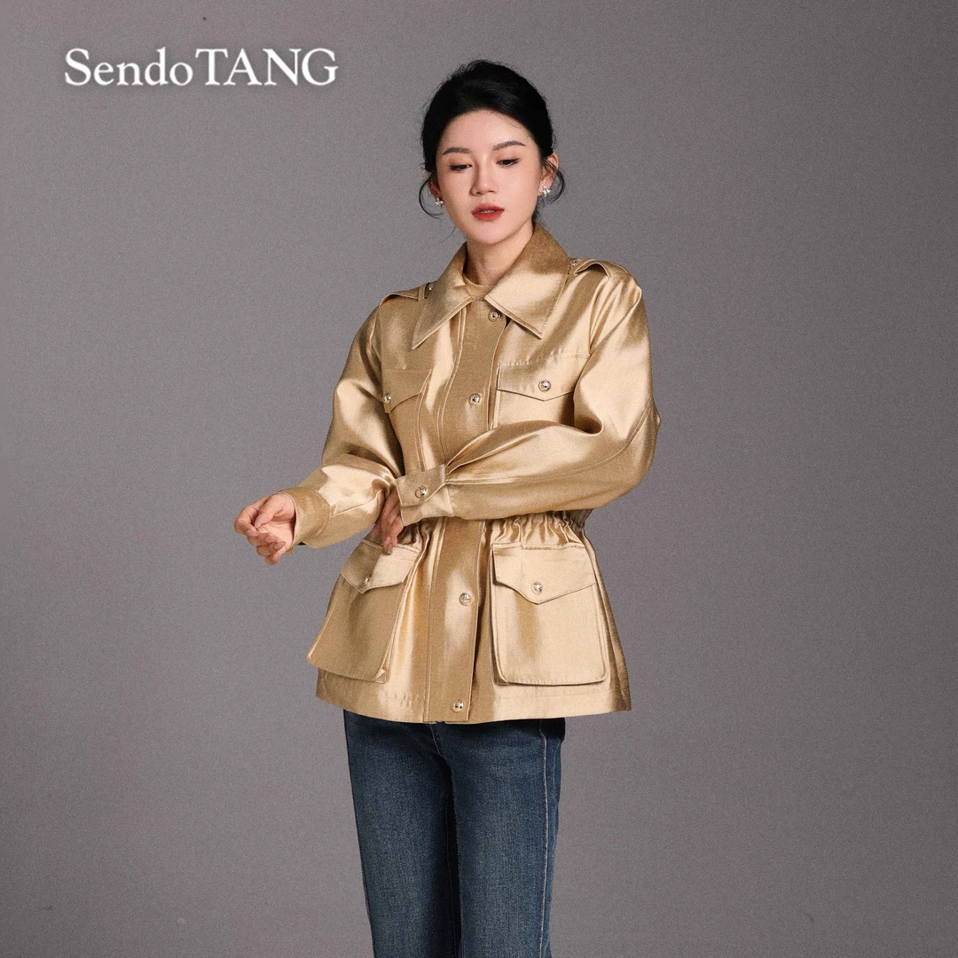 【落日时光】胖多家大码女装气质设计感时尚宽松显瘦高级感外套