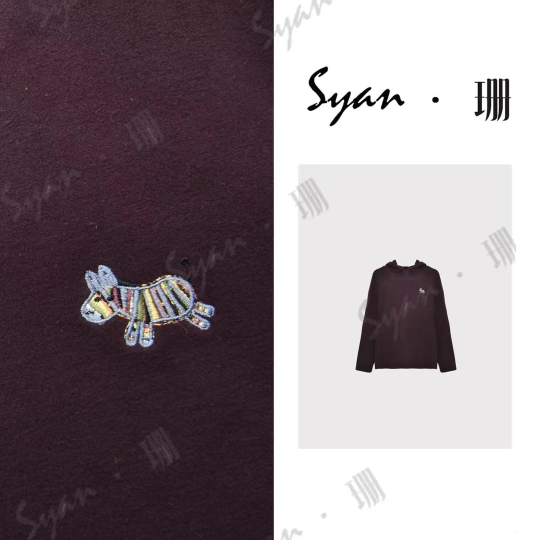 Syan【彩虹小马】洋气时尚百搭简约小众高级轻奢连帽设计款卫衣