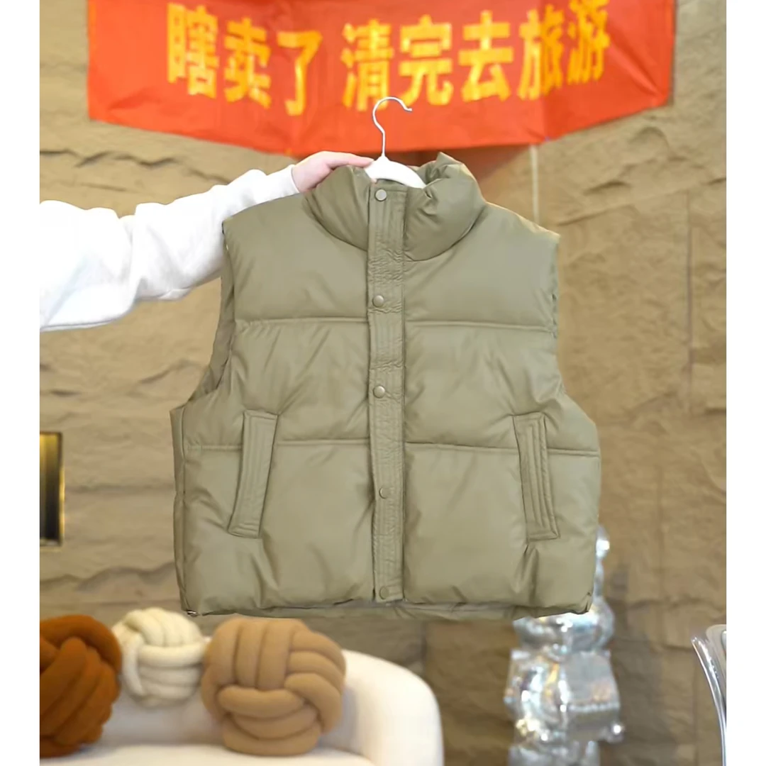 小个子时尚气质高级感小棉服保暖显瘦坎肩马甲710