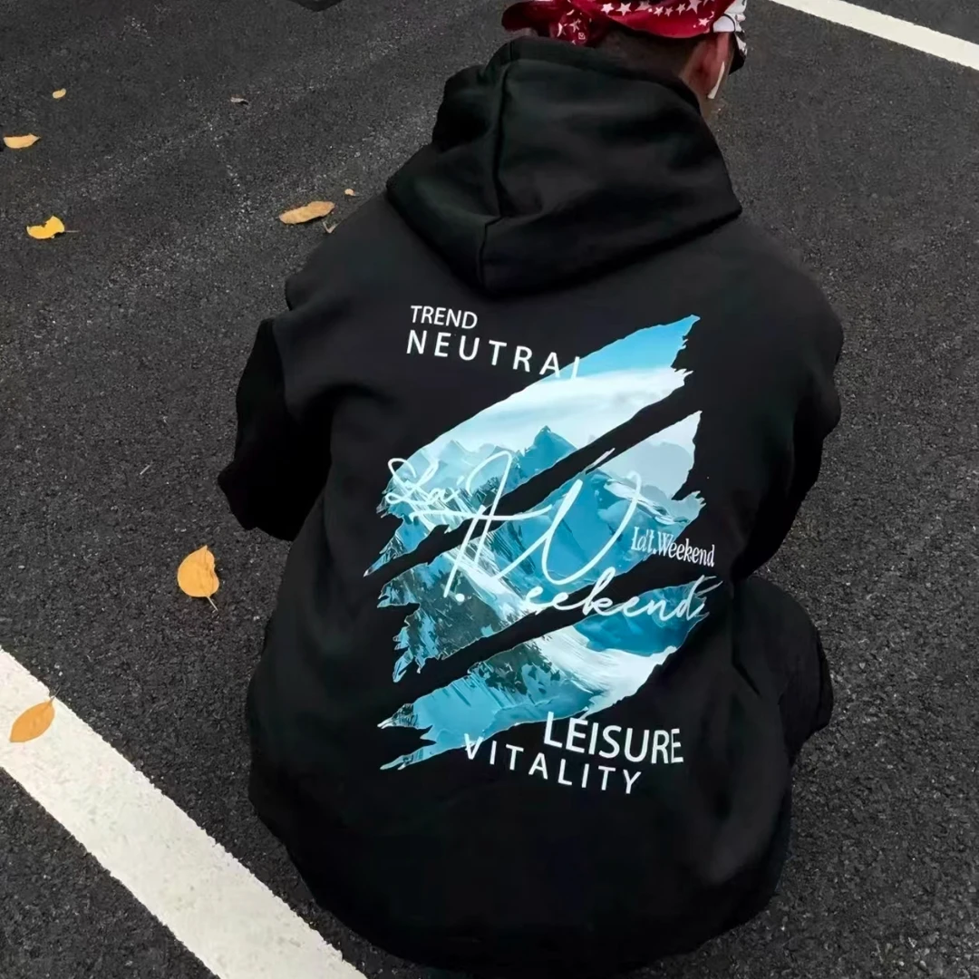 凯颂大码300斤个性时尚潮流创意设计感卫衣男女秋冬宽松显瘦上衣