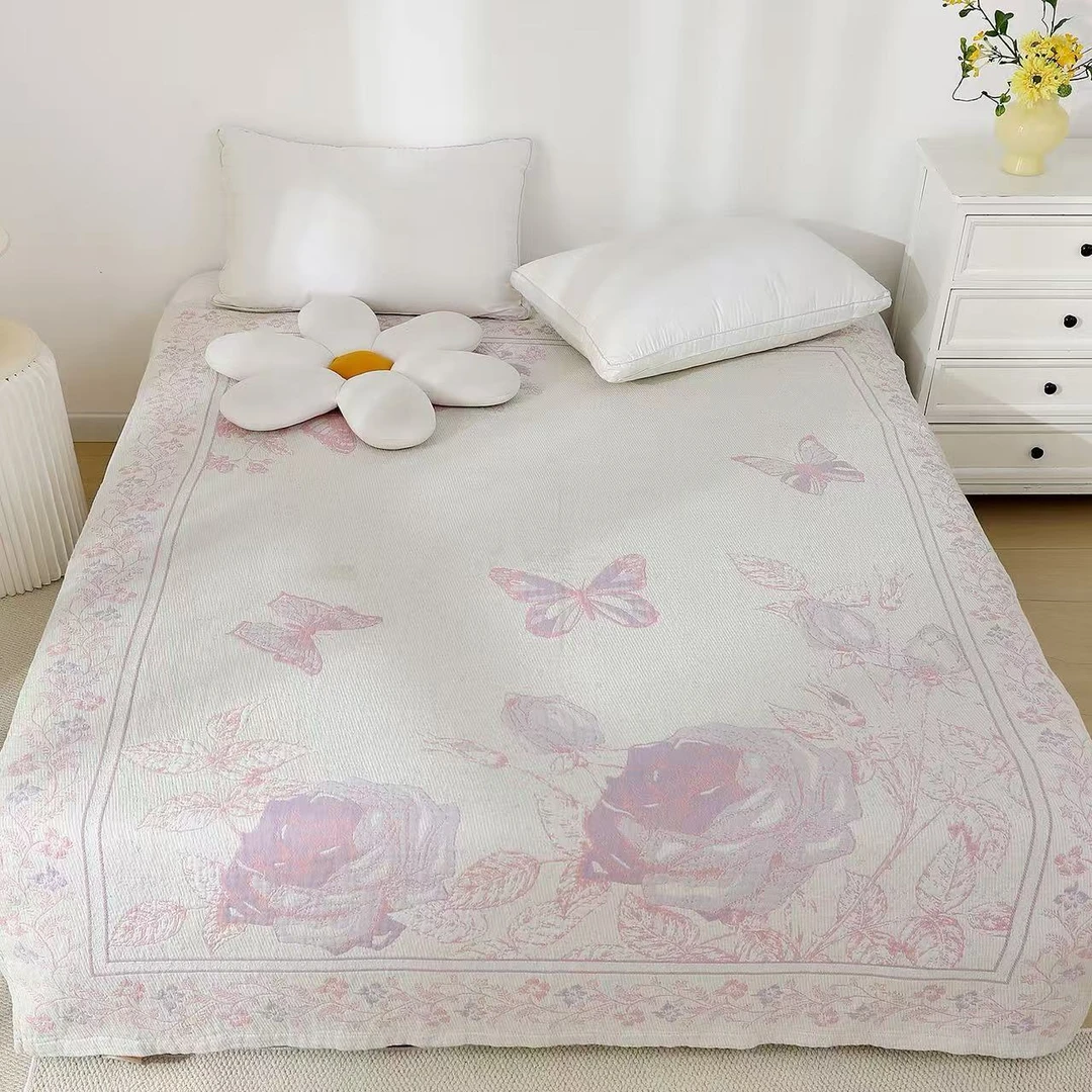 【丛中飞蝶】高端多功能工艺款四季用亲肤床盖