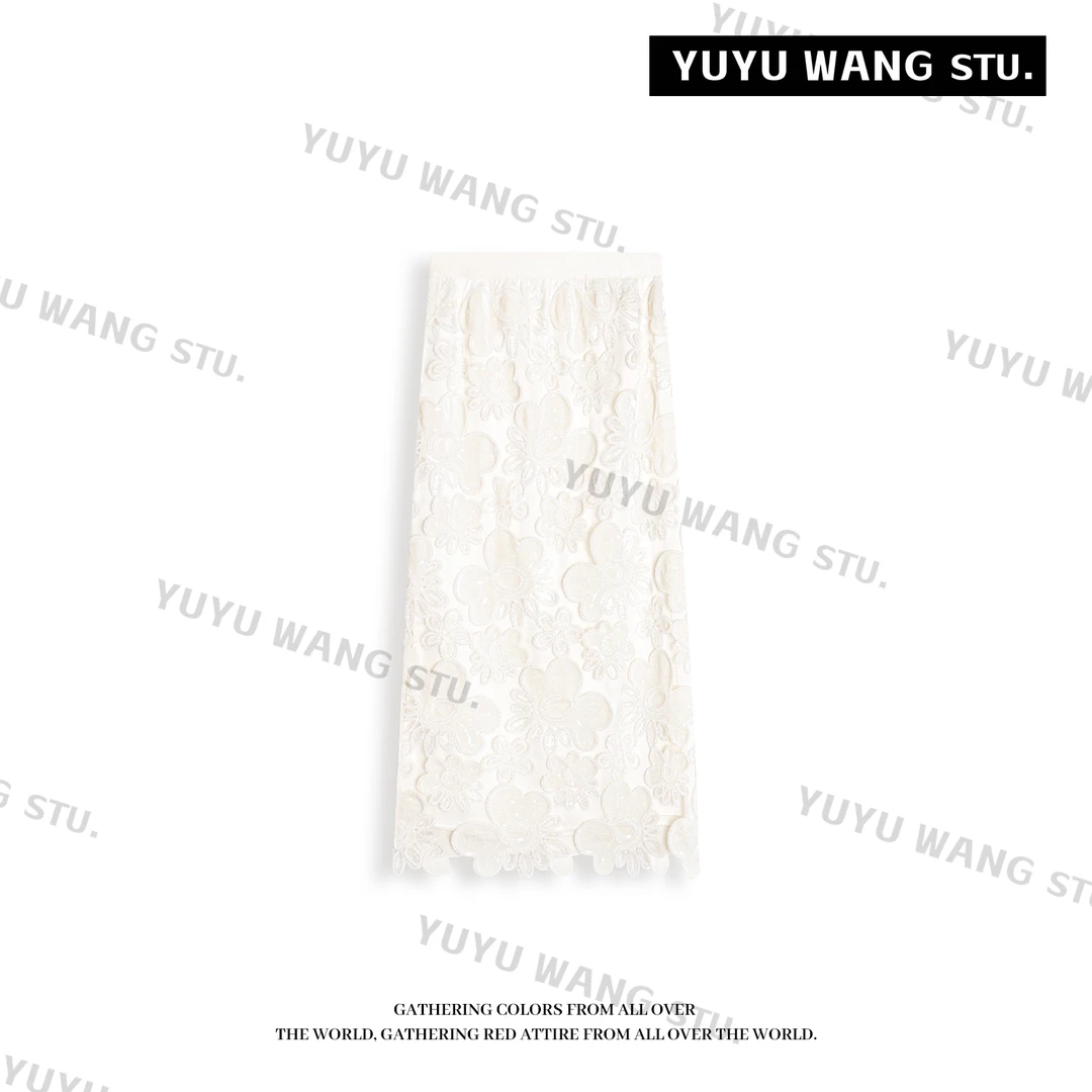 YUYU WANG【缇香】定制设计感花朵半裙 RBC2FD046