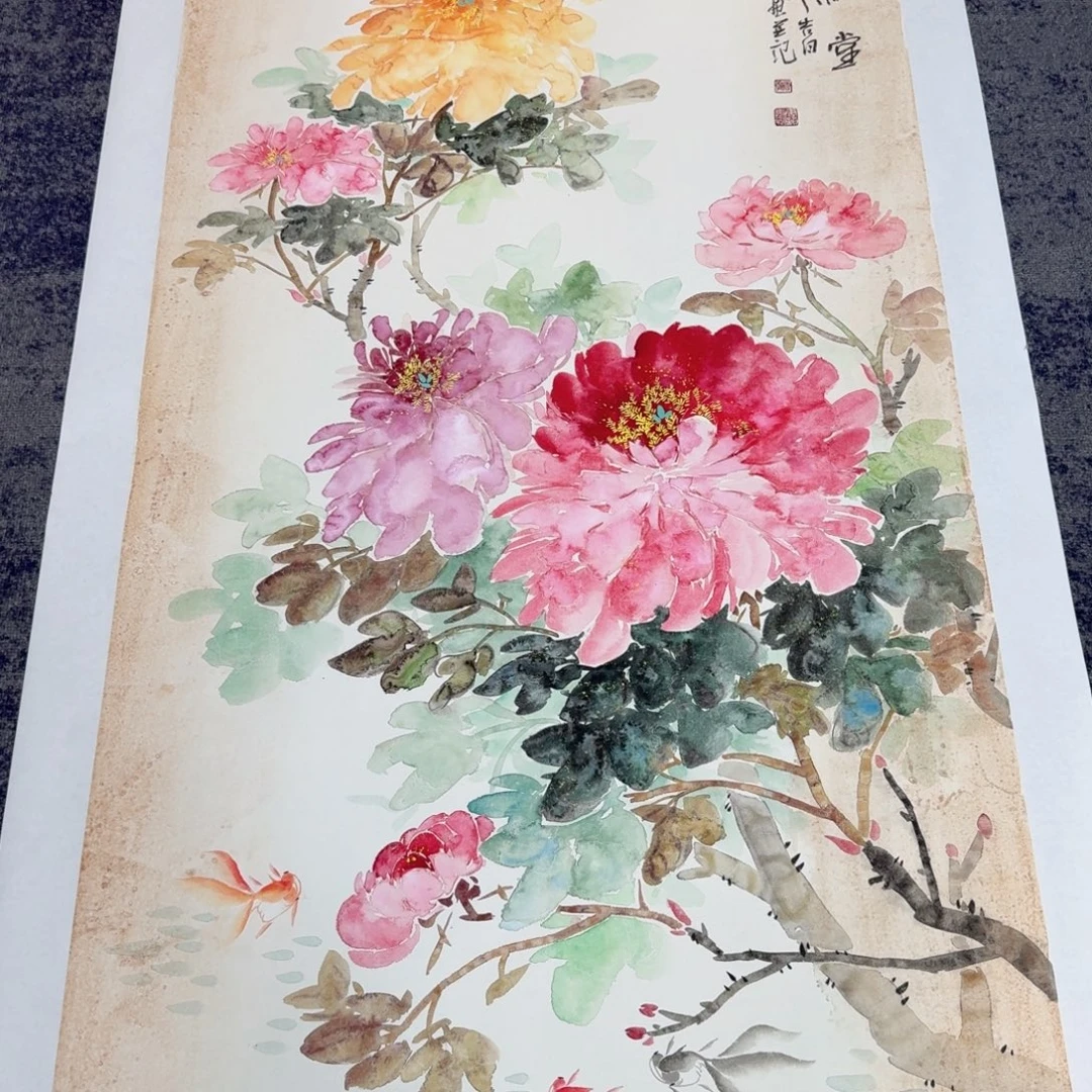 国画国画作品山水花鸟