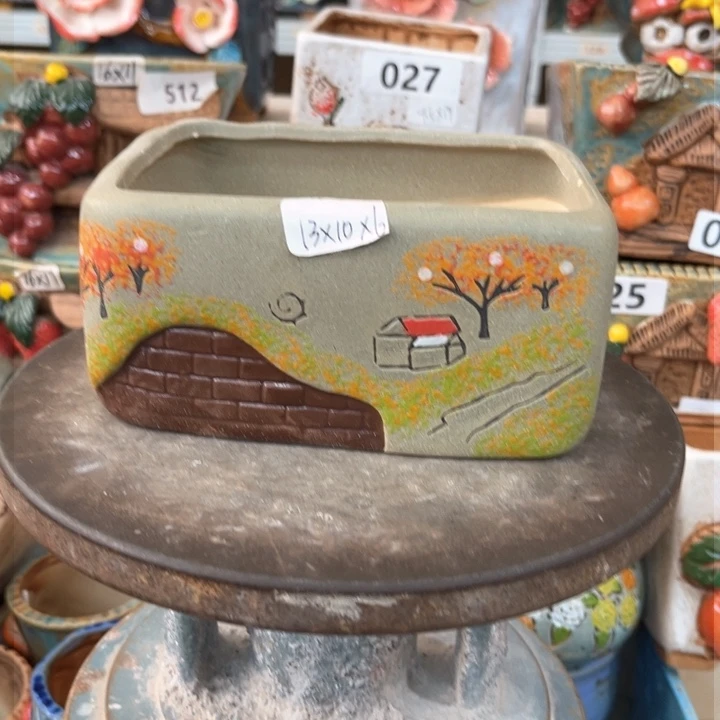 紫砂花盆粗陶材质多肉花盆