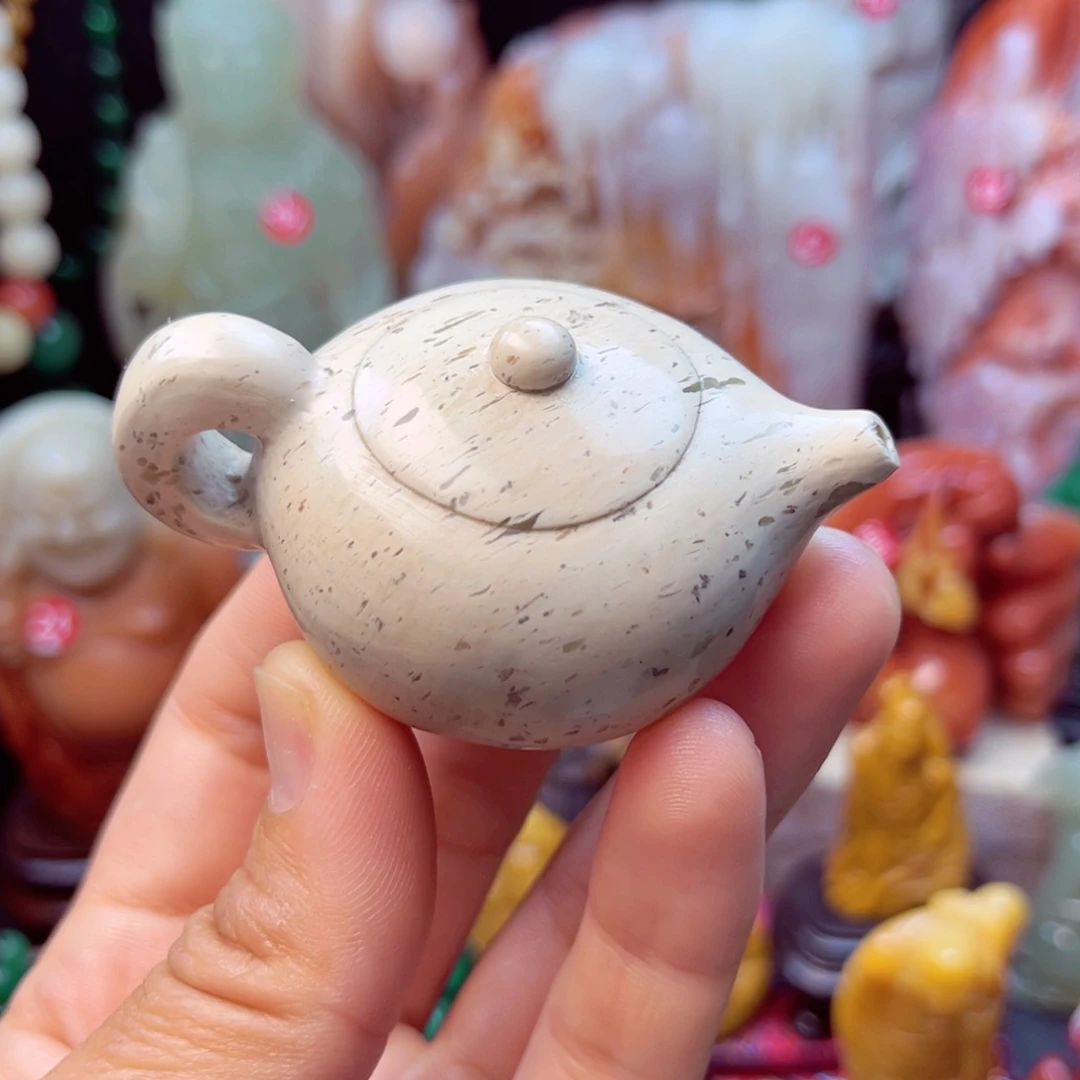 寿山石茶壶手玩件