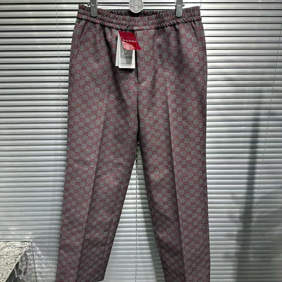 未使用 GUCCI/古驰 26ss双G满印新配色休闲抽绳卫裤/48码