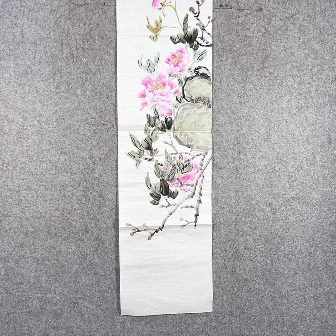 国画724 牡丹之花之叶的颜色与叶相似