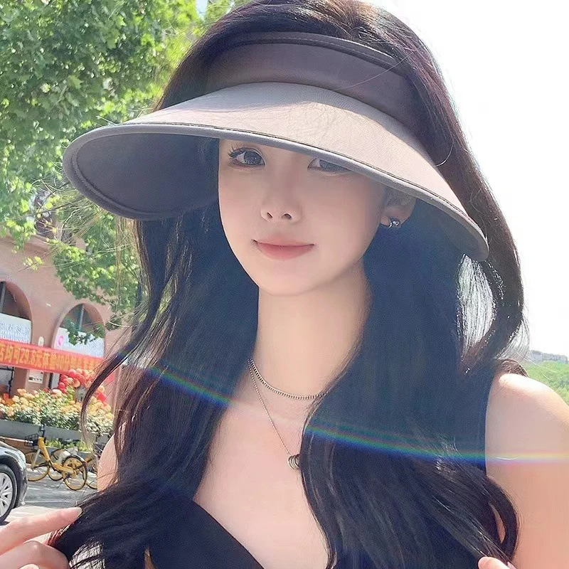 冰丝太阳帽防晒帽女款防紫外线夏季加大帽檐空顶遮阳帽子