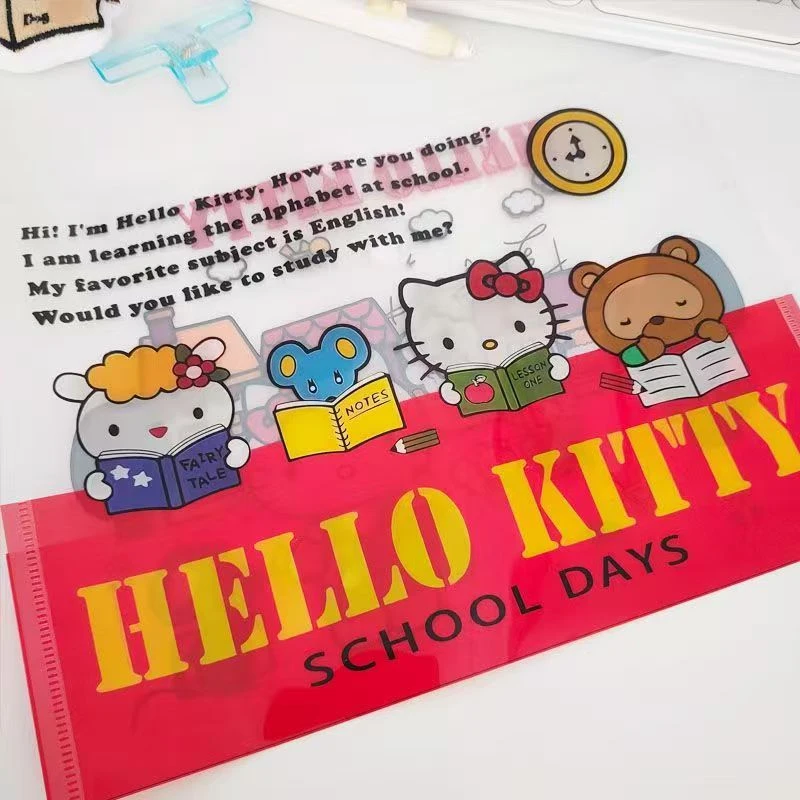 Kitty可爱卡通动漫试卷夹透明A4小清新文件