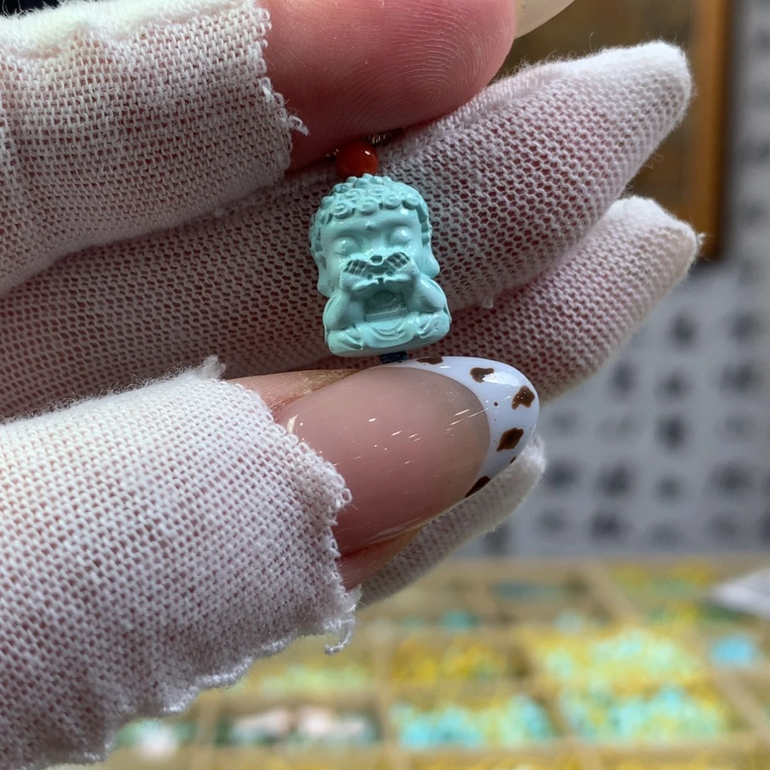 绿松石未镶嵌挂件