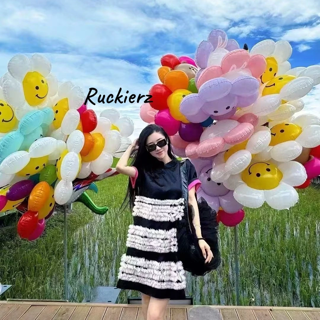 深圳南油原创长裙个性百搭夏季休闲宽松裙子时尚连衣裙1021