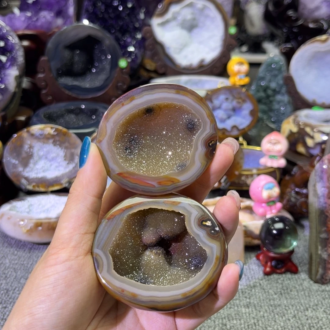 紫晶未镶嵌摆件聚宝盆