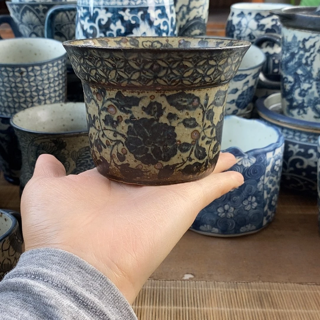 陶手工手绘青花高温陶瓷