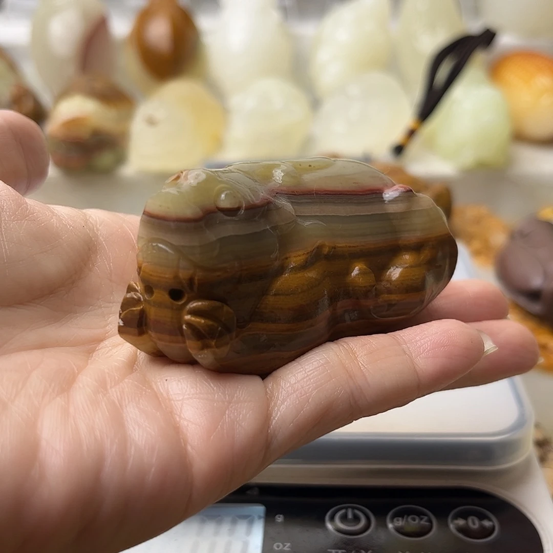 石材方解石不退换貔貅微瑕