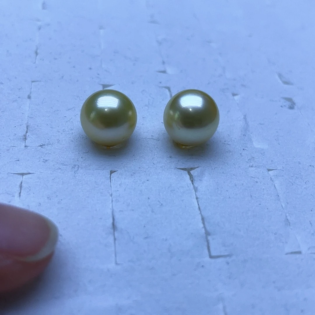 海水珍珠耳饰银S925镶嵌