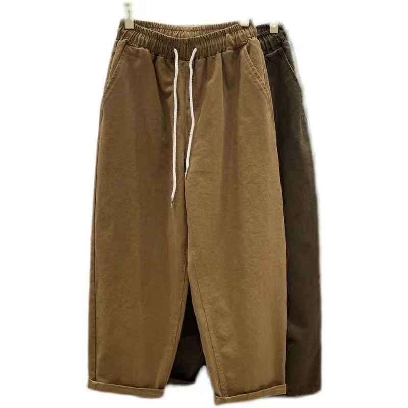 休闲吸汗常规直筒休闲裤长裤阔腿加绒百搭工装裤潮流哈伦裤宽松
