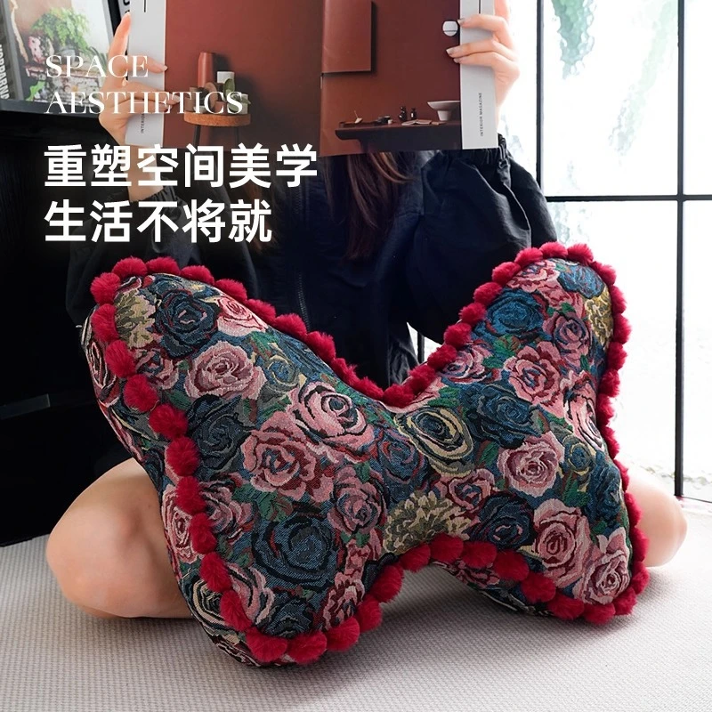 复古高级感蝴蝶抱枕靠垫沙发异形抱枕客厅氛围感装饰含芯靠枕床上