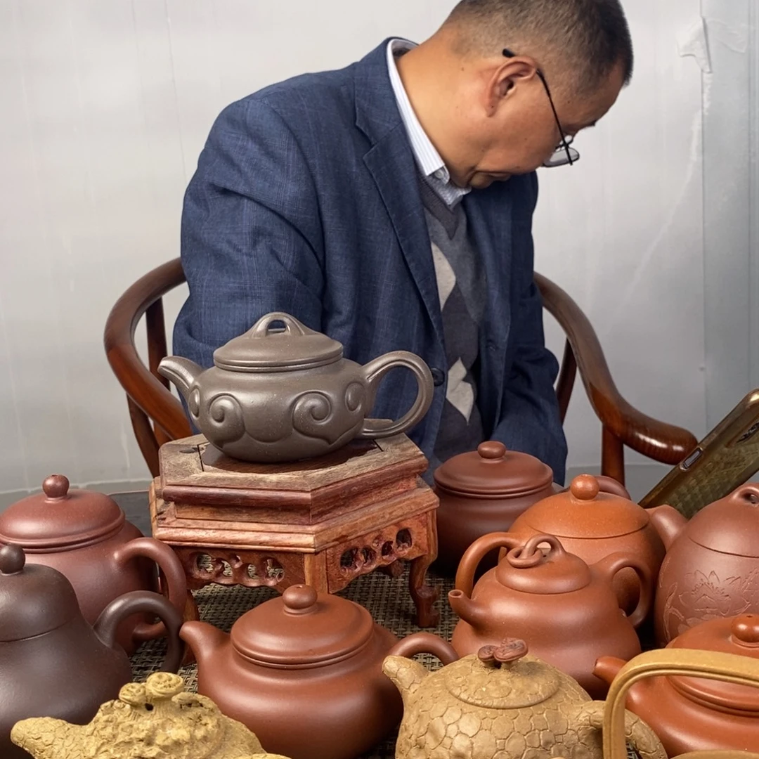 圆***乐紫砂茶壶宜兴紫砂壶茶壶老丁山紫砂