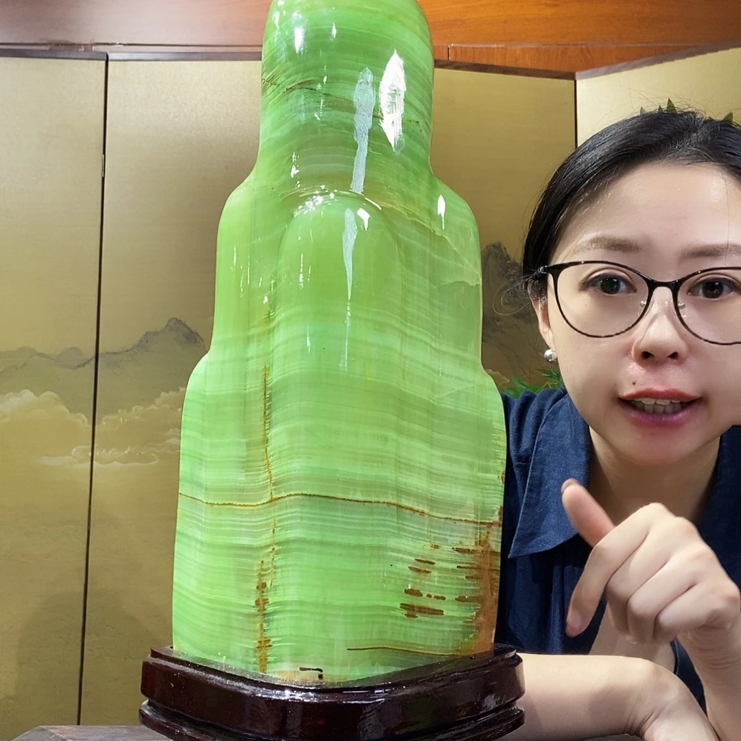 石材山水画作品摆件