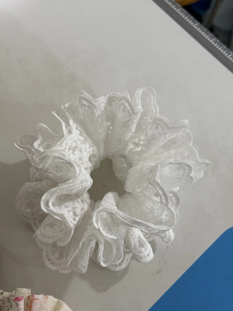 纯白色蕾丝发圈预售