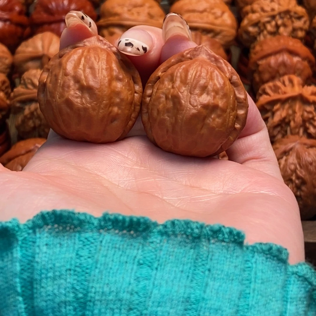 文玩核桃把件桃心鸿运官帽