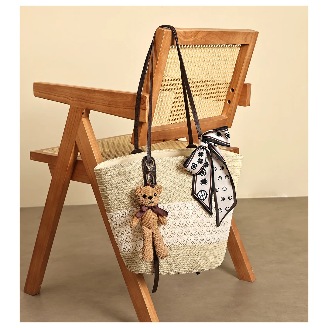 GXFMOD原创时尚大容量草编沙滩包女2025新款百搭单肩托特包包