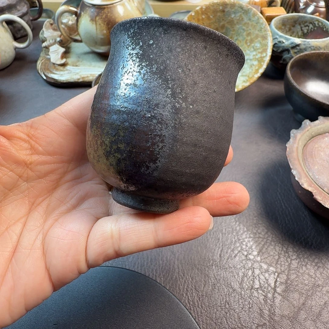 手工手作柴烧主人杯