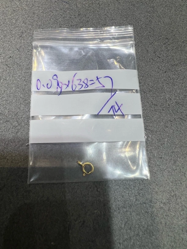 金弹簧扣弹簧圈尾链延长链闭口圈配件18K金