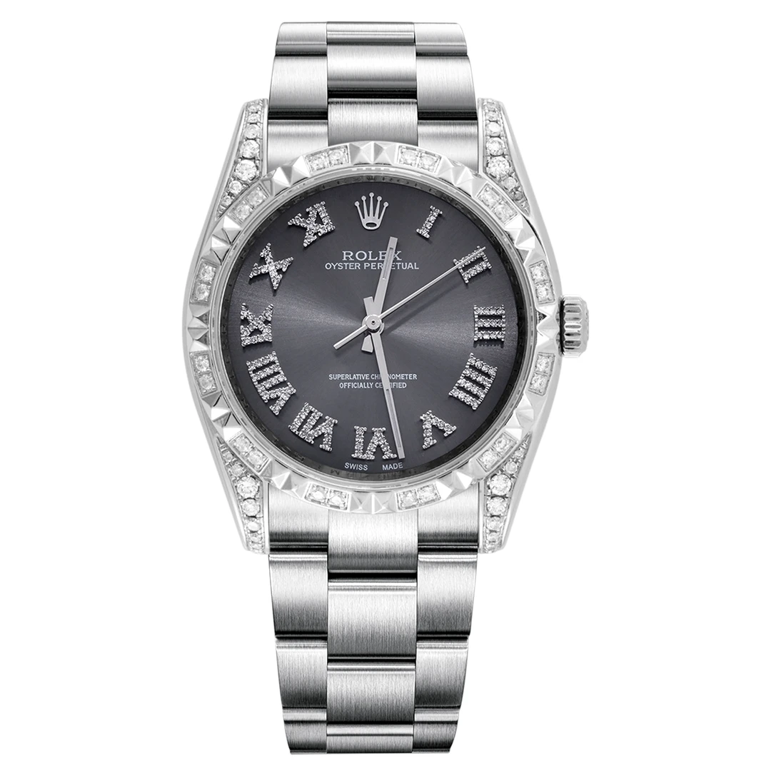 99新 Rolex/劳力士 蚝式恒动系列114234灰盘后钻腕表/WHT030327