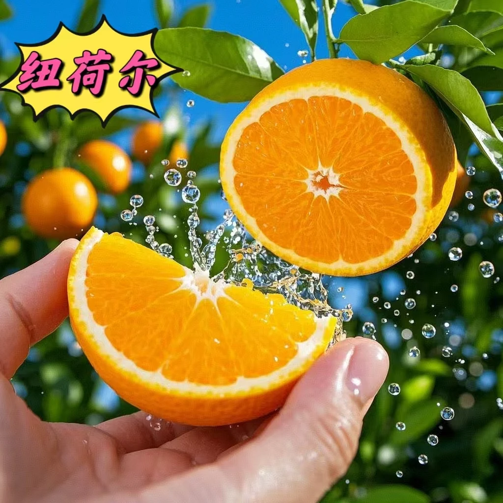 湖北三峡秭归纽荷尔脐橙甜橙香甜多汁细嫩化渣应季水果现摘现发
