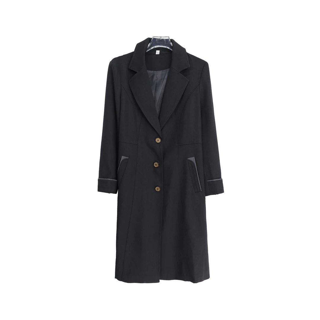 新款高端洋气风衣气质宽松显瘦中长款外套S4725