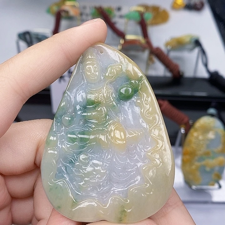 颈饰未镶嵌翡翠翡翠A货