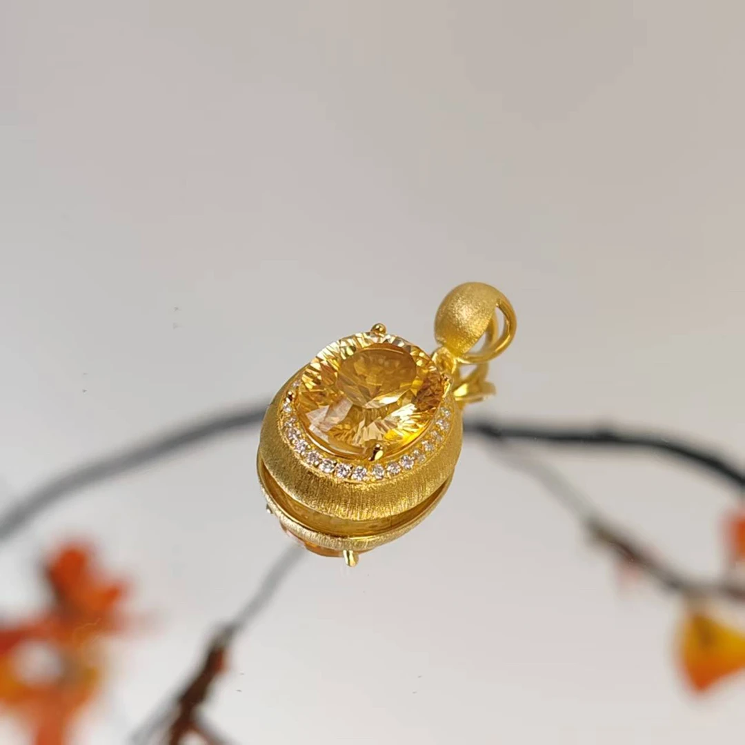 实力宠粉黄水晶吊坠