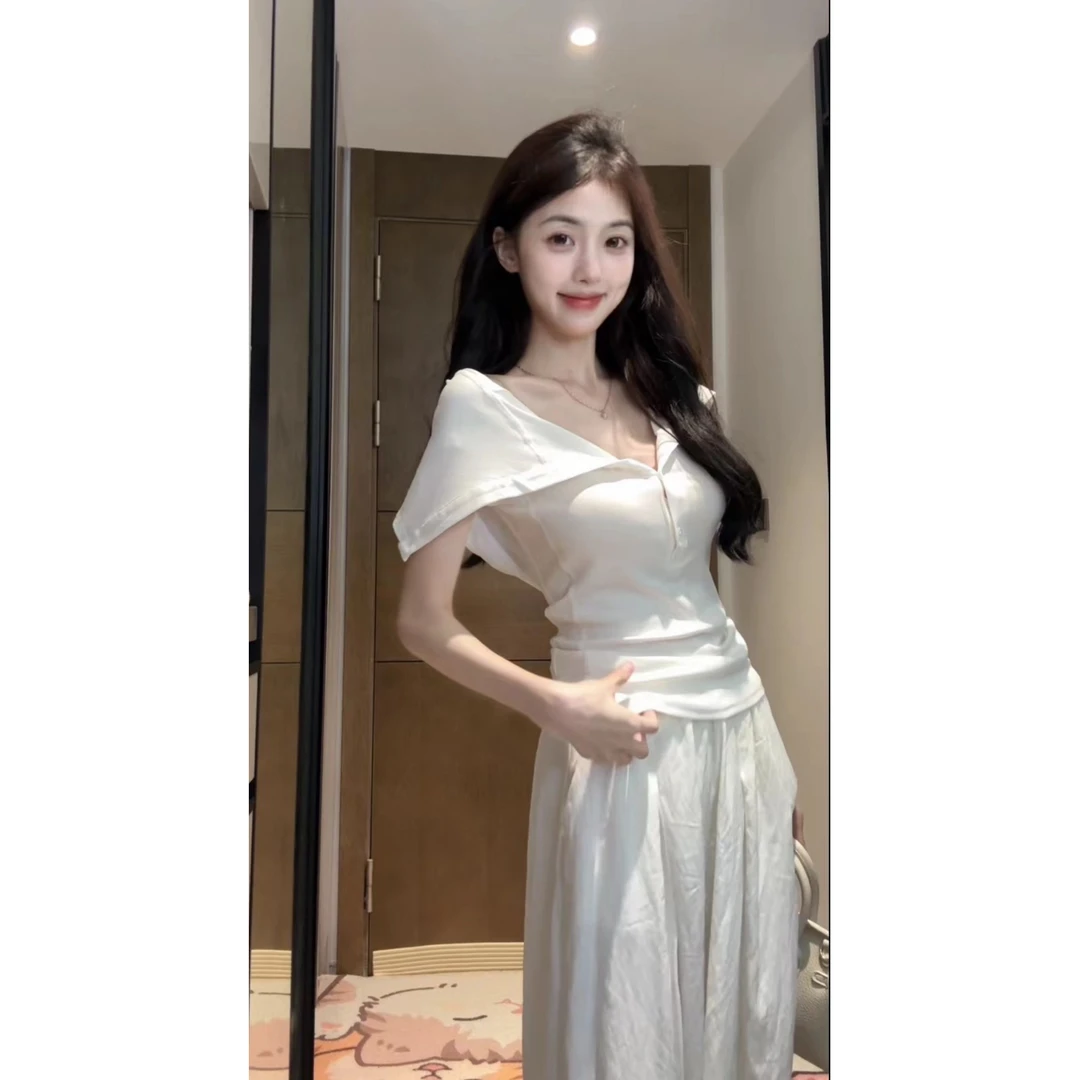 【XIAOBAWANG】1韩版连帽短袖修身T恤女夏季显瘦休闲运动百搭上衣T