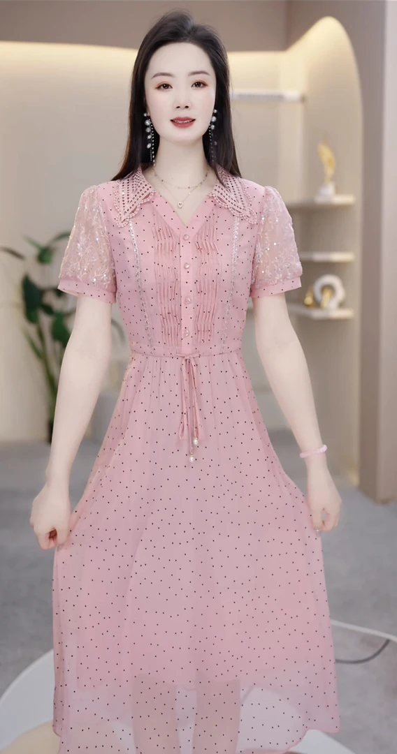 【玥欣服饰】KK931# 2025 夏季 新款 减龄 气质  连衣裙
