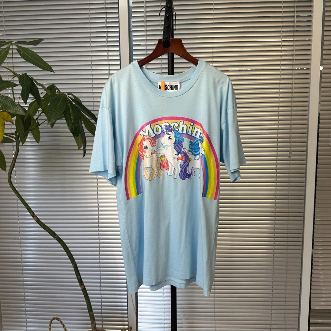 99新 Moschino/莫斯奇诺 彩虹小马短袖 Xxs码 CL01847