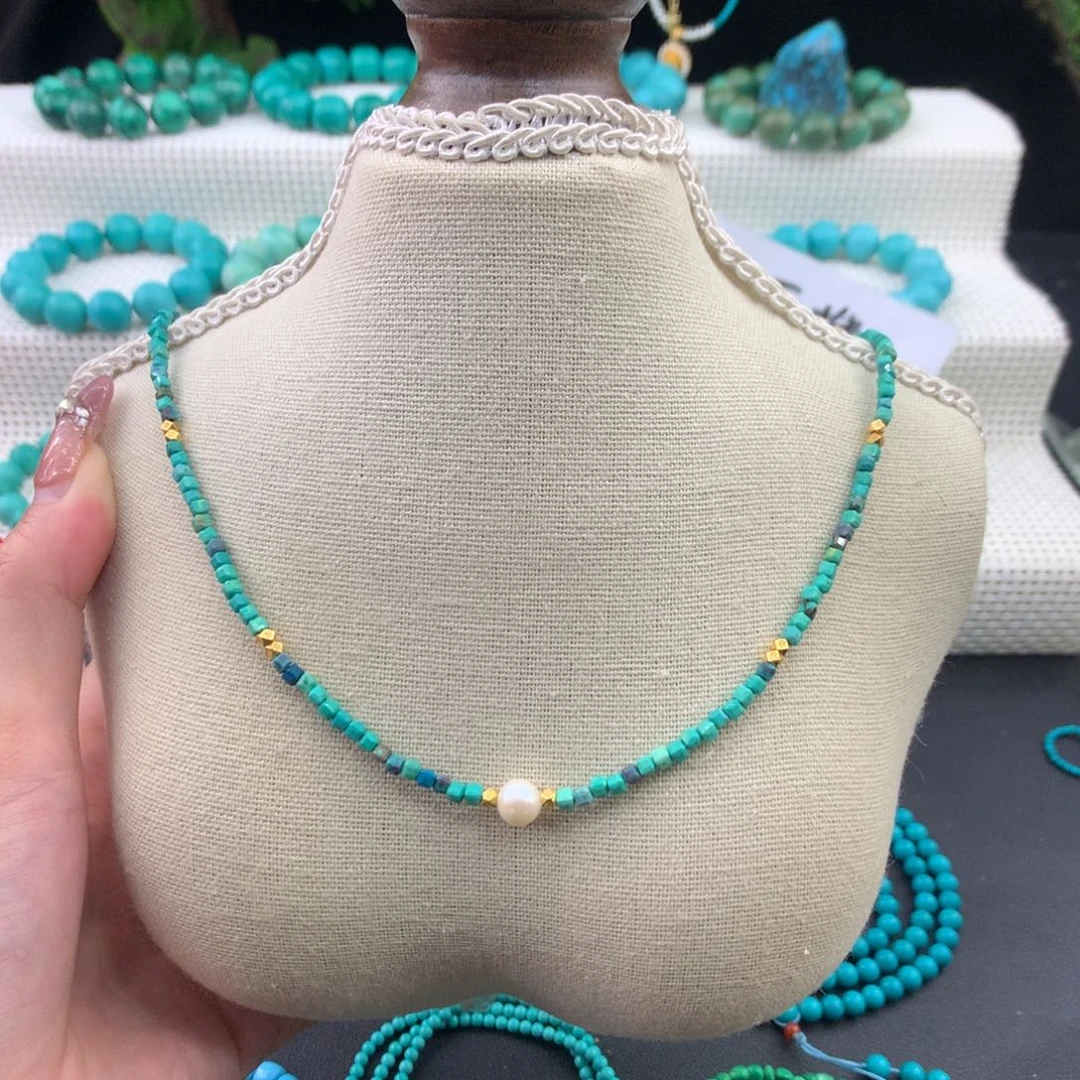 无非金属小方糖锁骨链