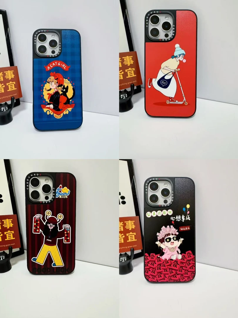 【潮壳小铺专属】原创新年暴富女孩适用13-16promax苹果手机壳