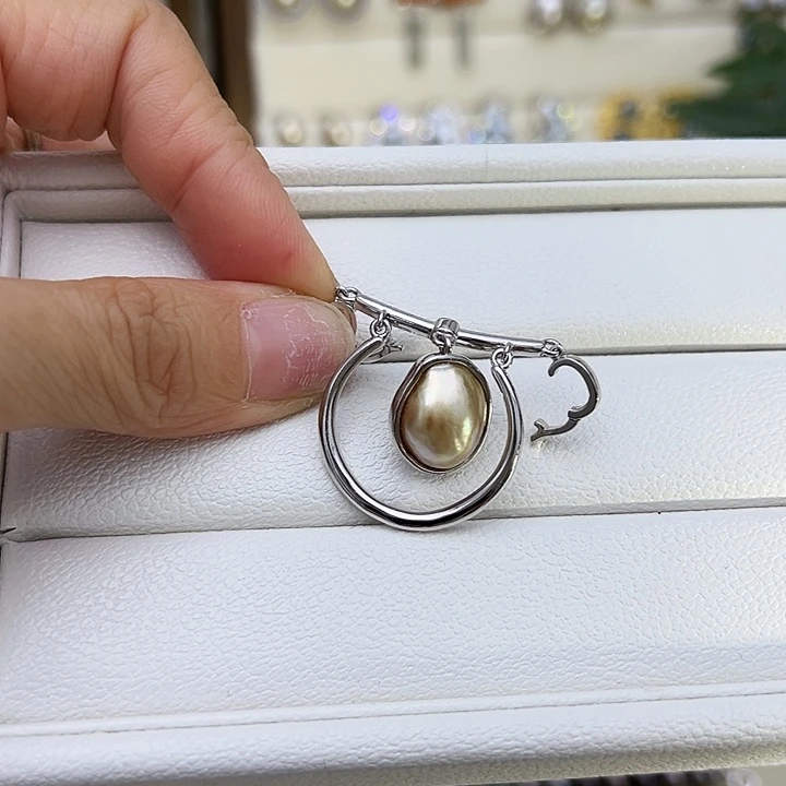 银S925镶嵌颈饰海水珍珠